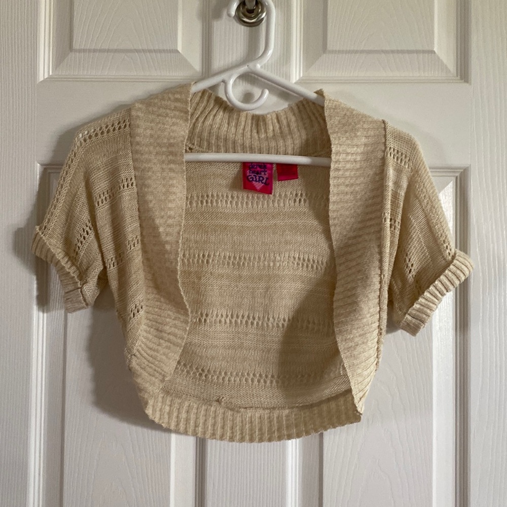 Kids Shrug, light beige, size 10-12 M